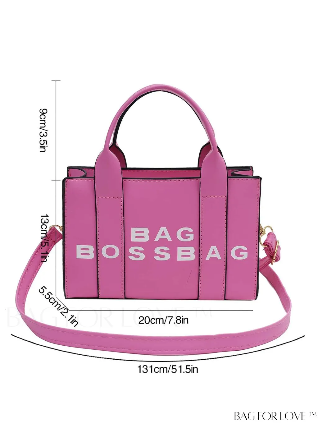 BagForLove - Letter Print Womens Mini Square Crossbody Bag