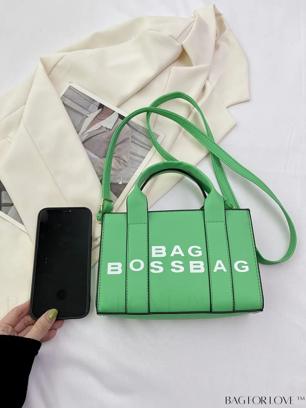 BagForLove - Letter Print Womens Mini Square Crossbody Bag