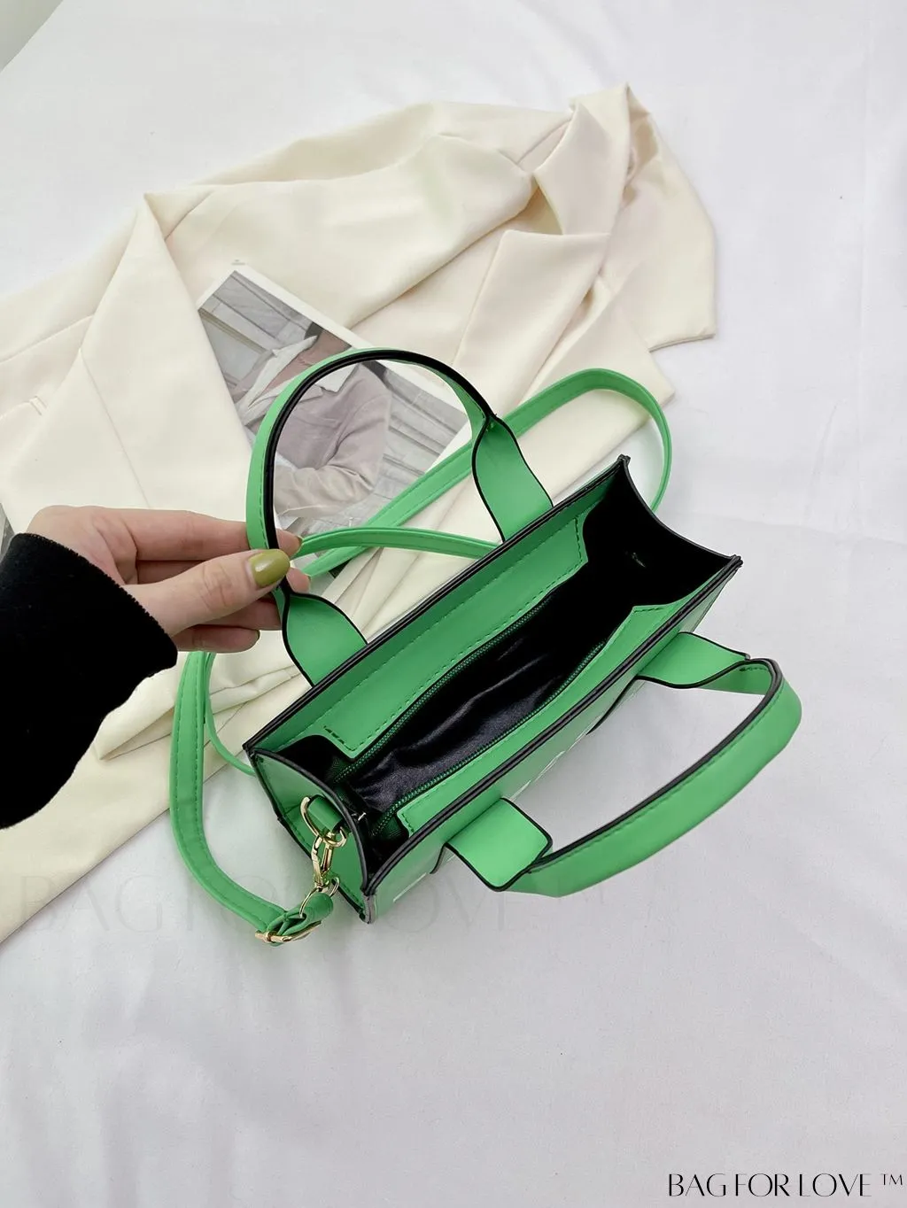 BagForLove - Letter Print Womens Mini Square Crossbody Bag
