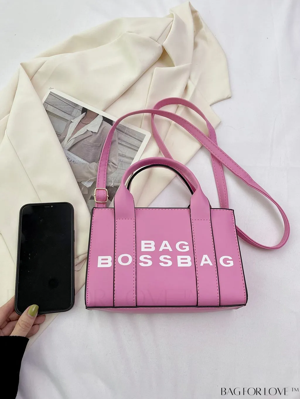 BagForLove - Letter Print Womens Mini Square Crossbody Bag