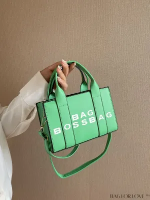 BagForLove - Letter Print Womens Mini Square Crossbody Bag