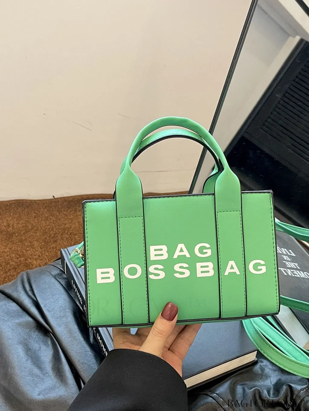 BagForLove - Letter Print Womens Mini Square Crossbody Bag