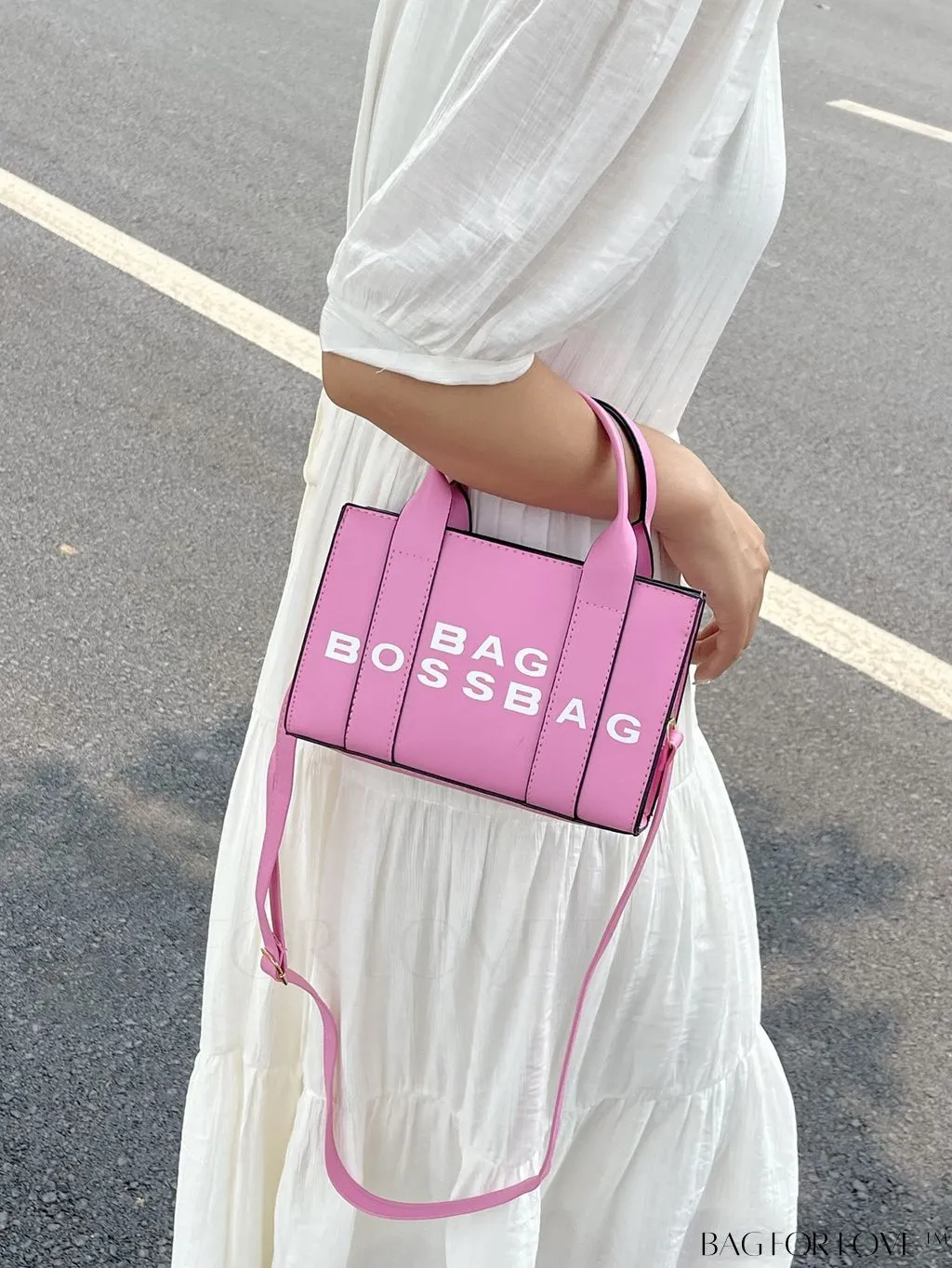 BagForLove - Letter Print Womens Mini Square Crossbody Bag