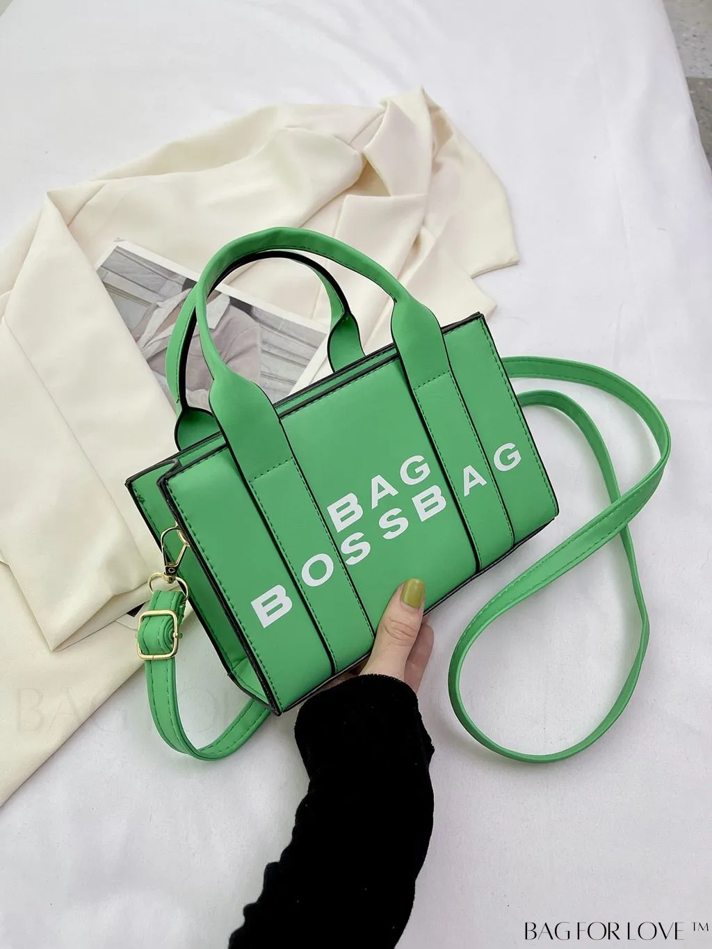 BagForLove - Letter Print Womens Mini Square Crossbody Bag
