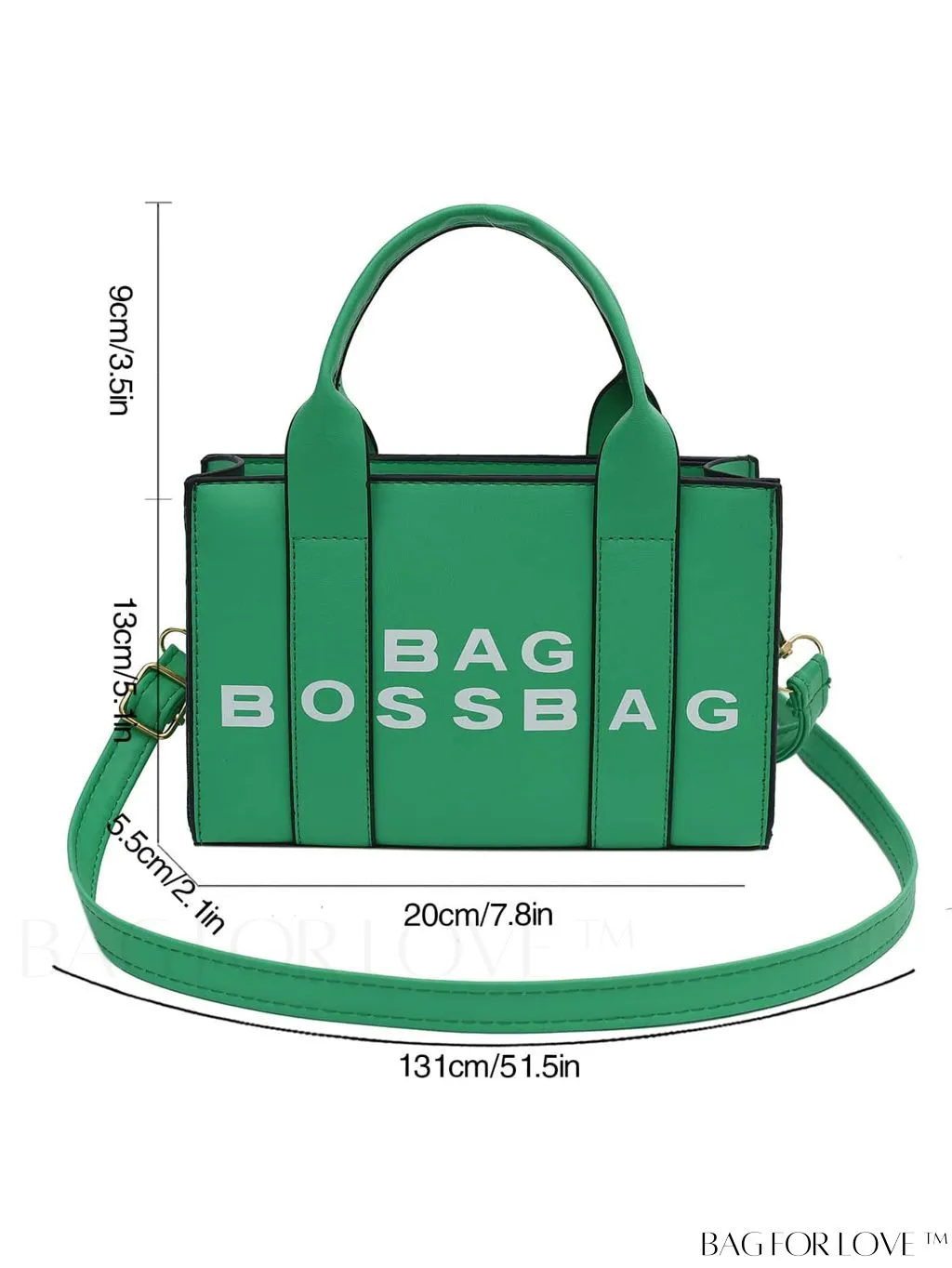 BagForLove - Letter Print Womens Mini Square Crossbody Bag