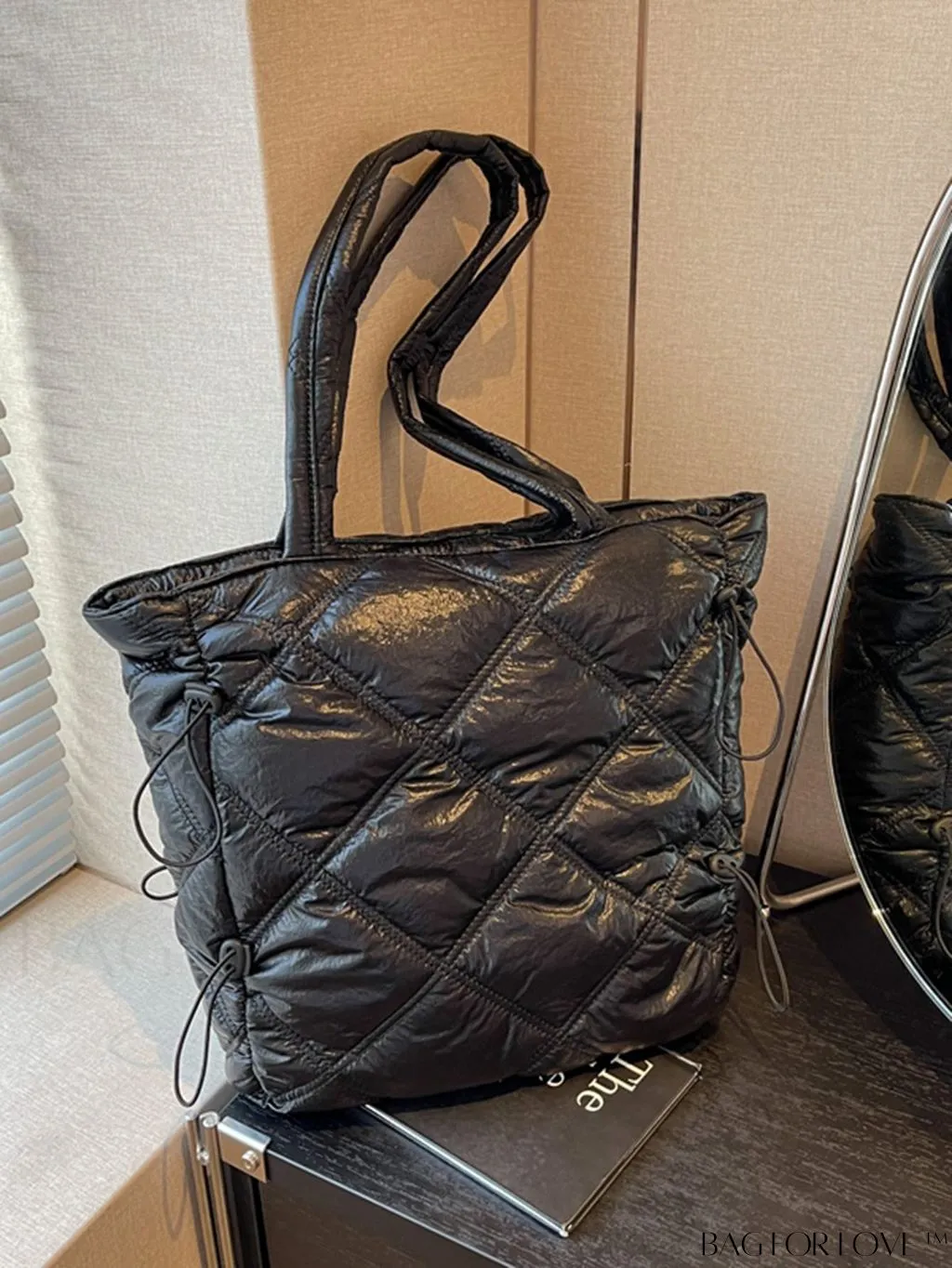 BagForLove - Premium Stitched Tote Bag with Drawstring - Large Capacity for Commuting