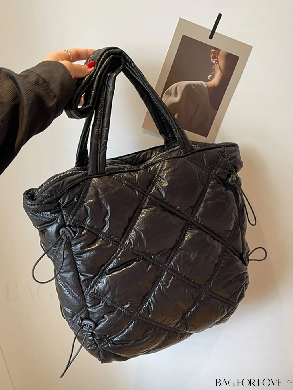 BagForLove - Premium Stitched Tote Bag with Drawstring - Large Capacity for Commuting