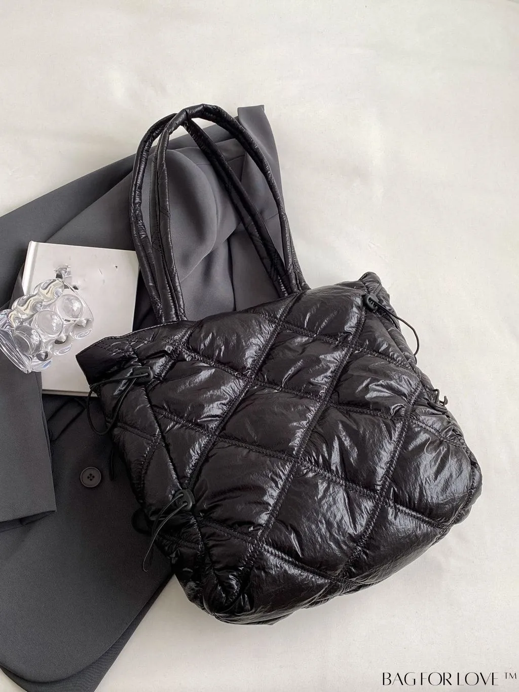 BagForLove - Premium Stitched Tote Bag with Drawstring - Large Capacity for Commuting