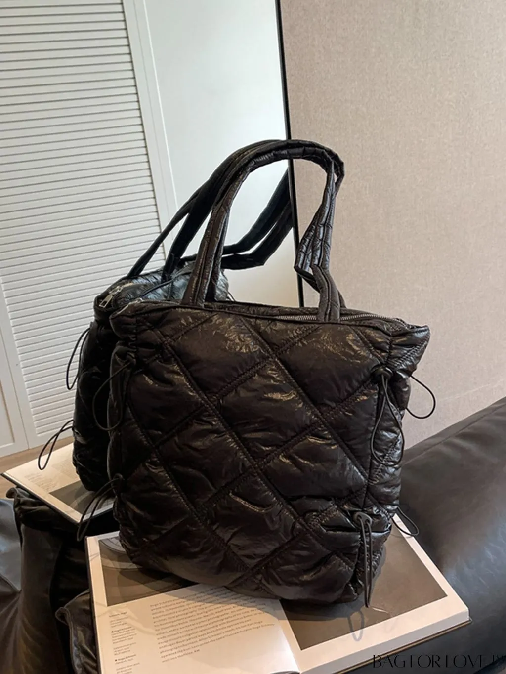 BagForLove - Premium Stitched Tote Bag with Drawstring - Large Capacity for Commuting