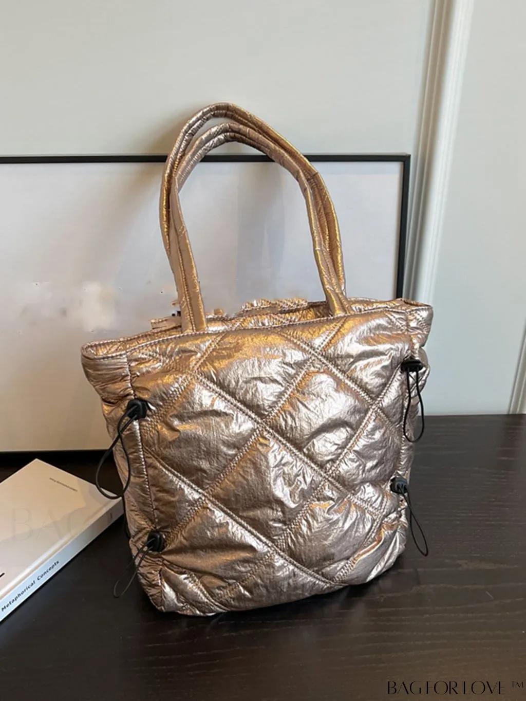 BagForLove - Premium Stitched Tote Bag with Drawstring - Large Capacity for Commuting