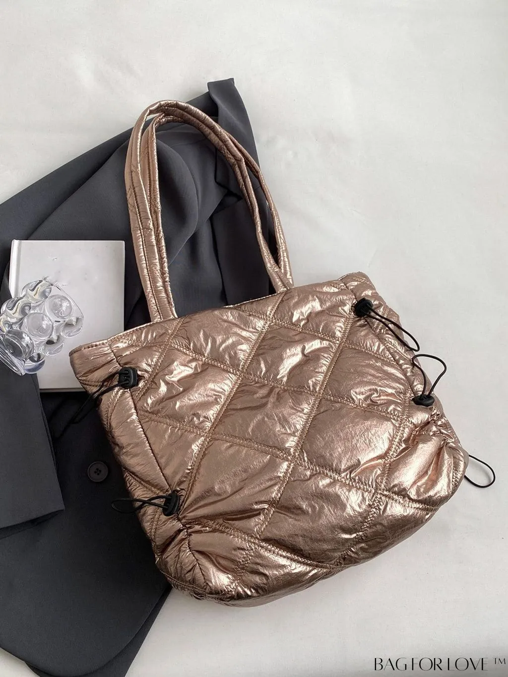 BagForLove - Premium Stitched Tote Bag with Drawstring - Large Capacity for Commuting