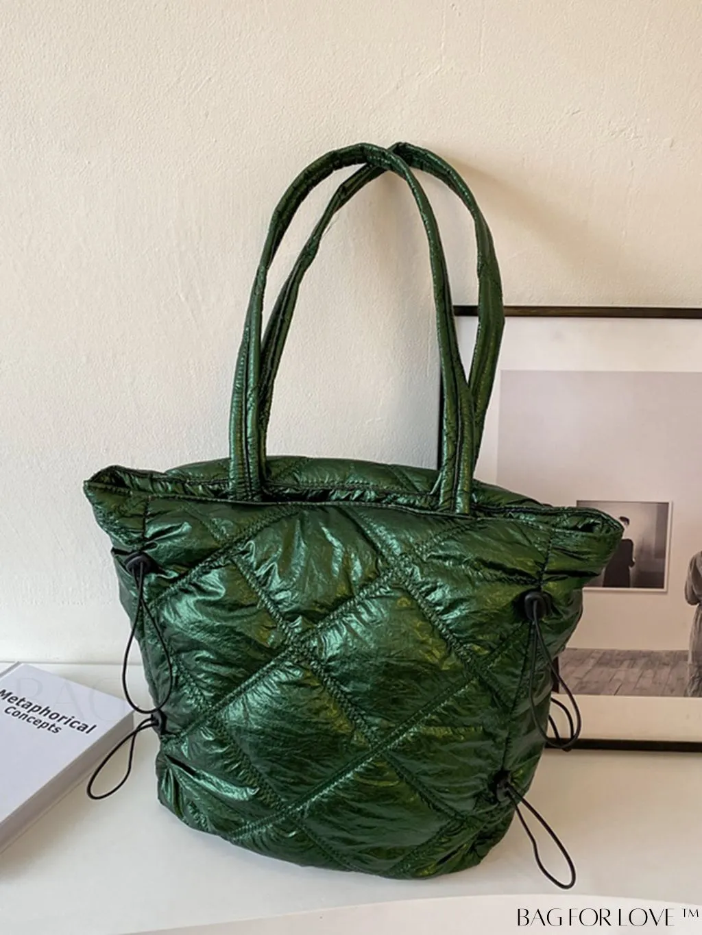 BagForLove - Premium Stitched Tote Bag with Drawstring - Large Capacity for Commuting