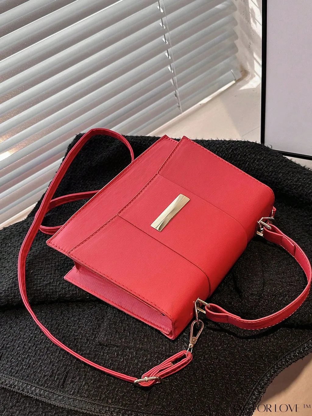 BagForLove - Red Mini Flap Square Bag: Sleek and Minimalist Design