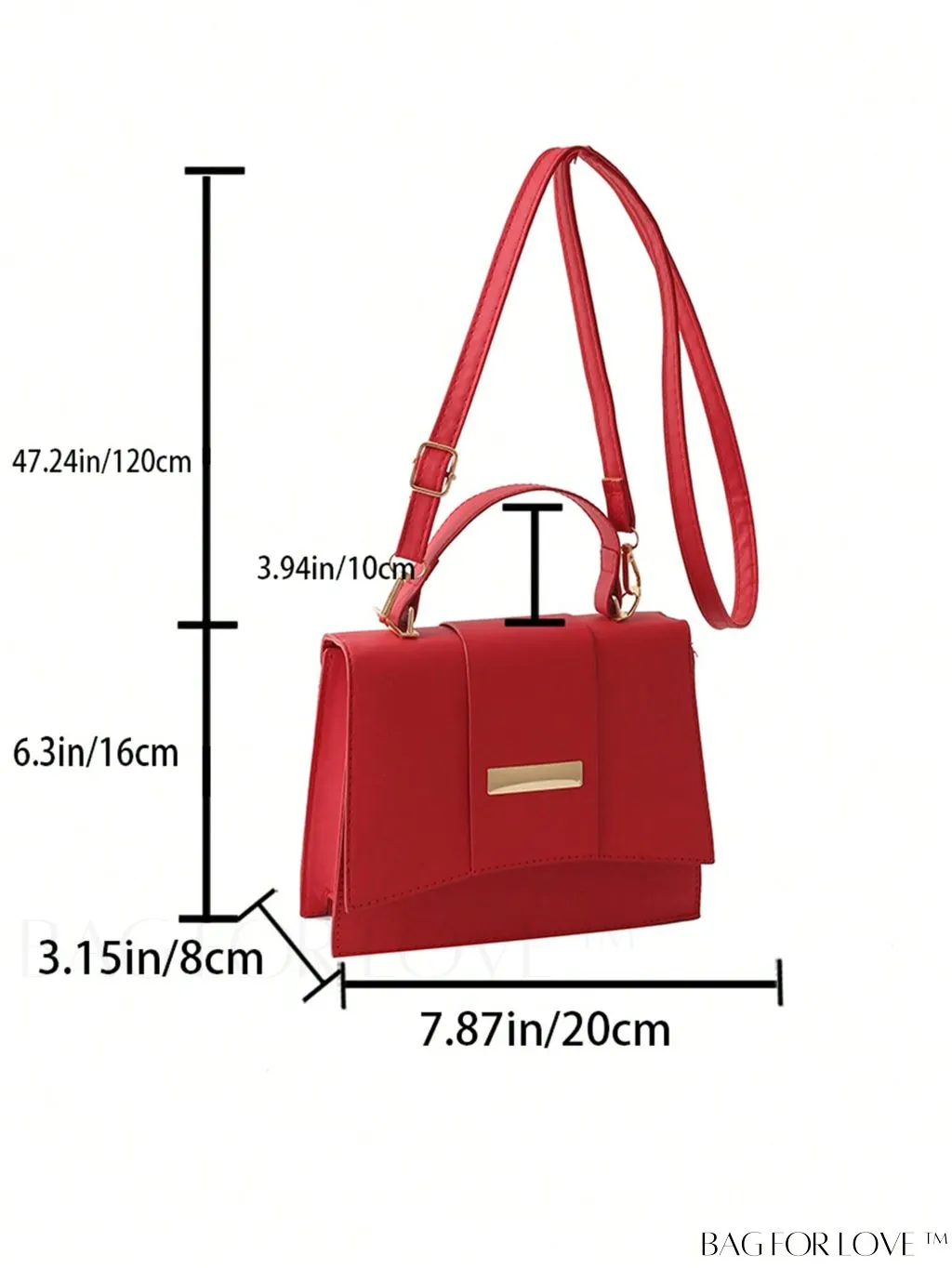 BagForLove - Red Mini Flap Square Bag: Sleek and Minimalist Design
