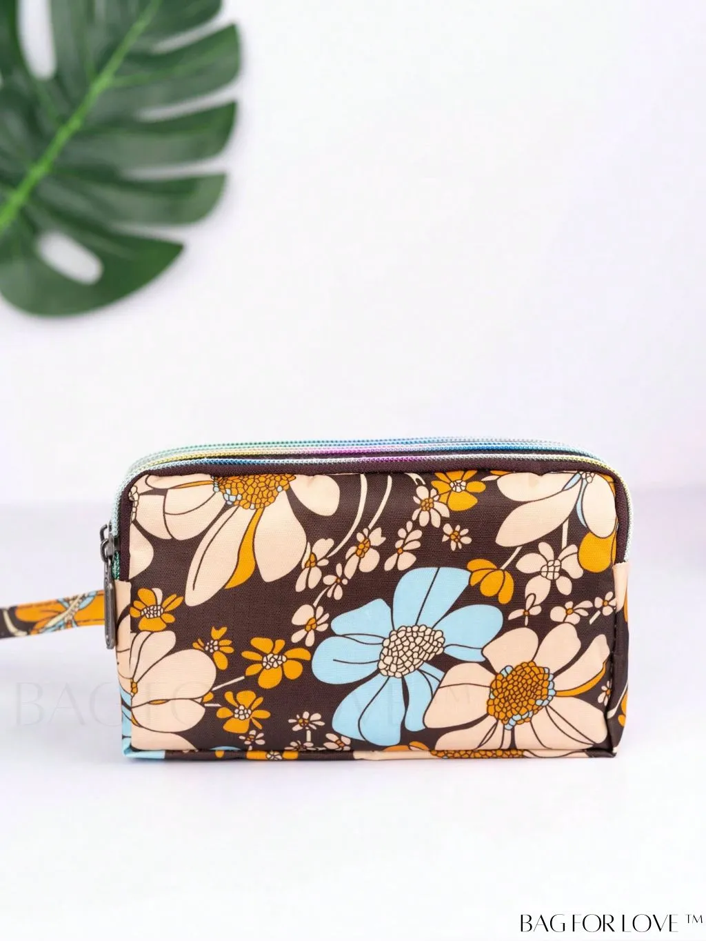 BagForLove - Stylish Floral Print Long Wallet: Waterproof, Zippered & Spacious Coin Purse
