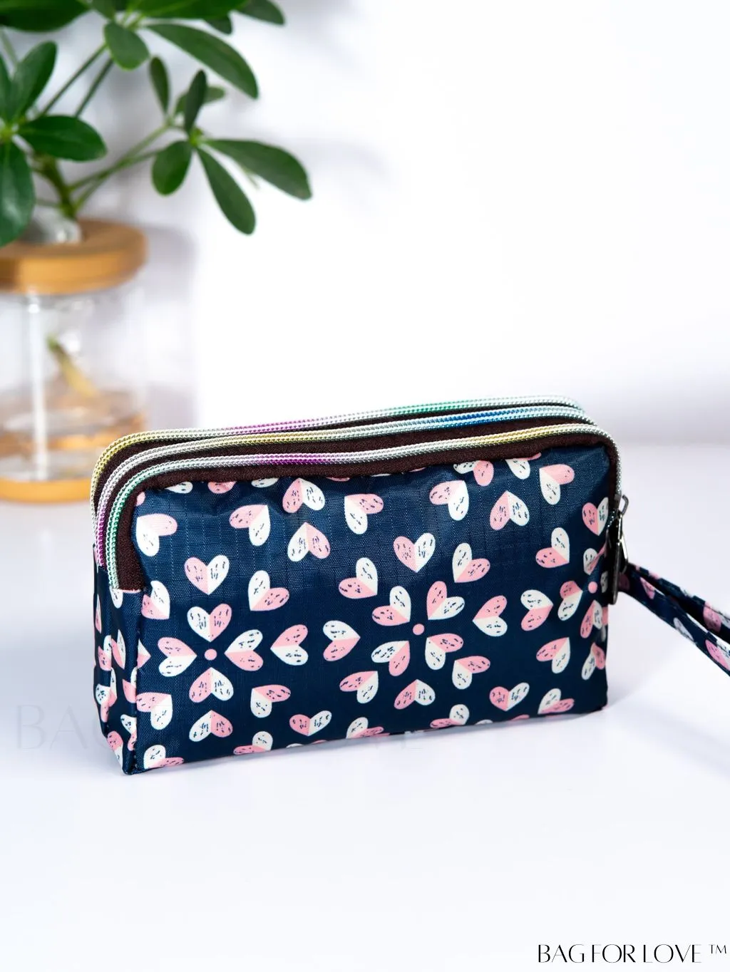 BagForLove - Stylish Floral Print Long Wallet: Waterproof, Zippered & Spacious Coin Purse