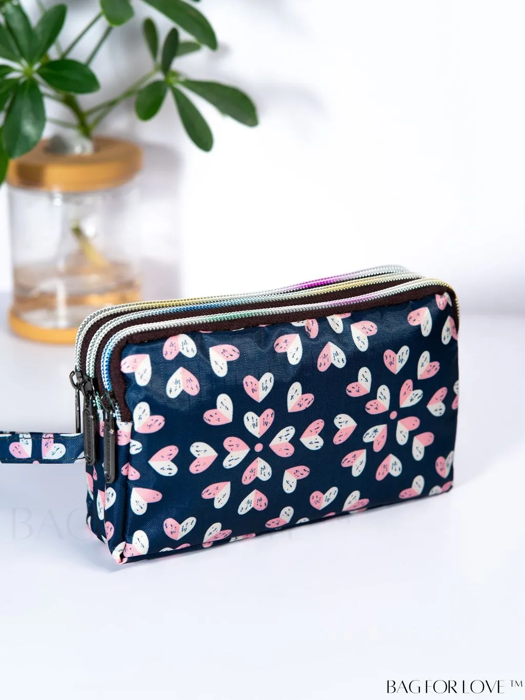 BagForLove - Stylish Floral Print Long Wallet: Waterproof, Zippered & Spacious Coin Purse