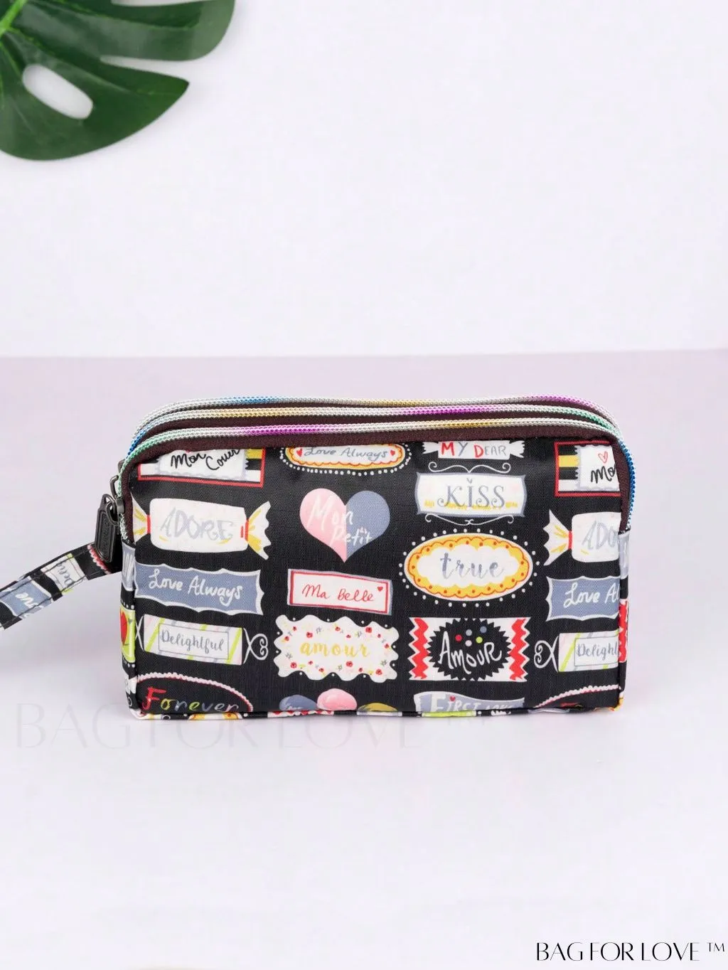 BagForLove - Stylish Floral Print Long Wallet: Waterproof, Zippered & Spacious Coin Purse