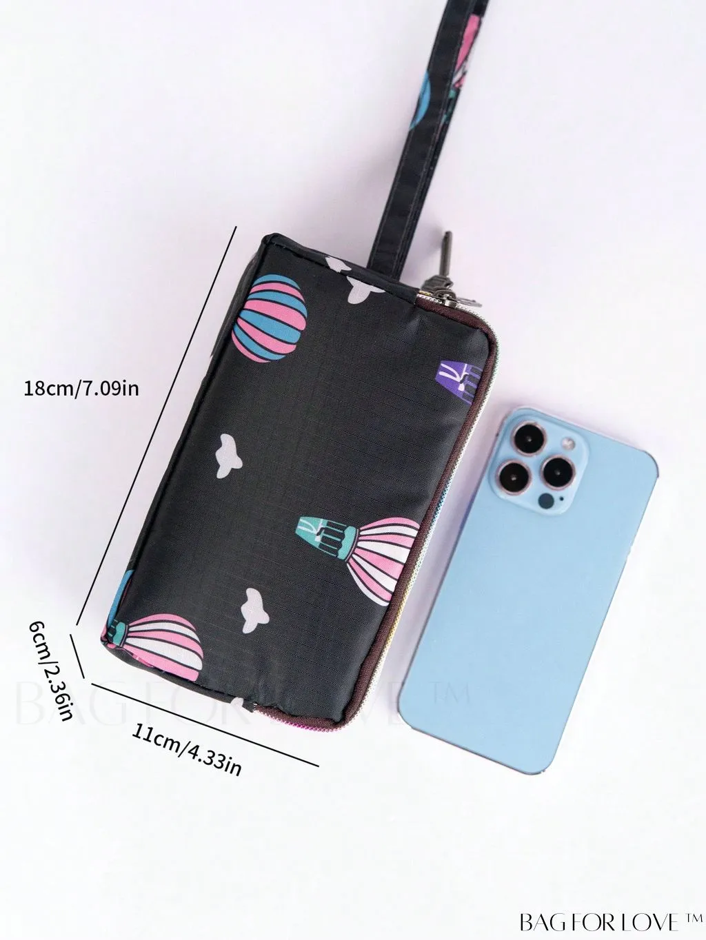 BagForLove - Stylish Floral Print Long Wallet: Waterproof, Zippered & Spacious Coin Purse