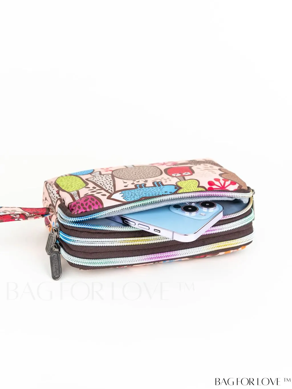 BagForLove - Stylish Floral Print Long Wallet: Waterproof, Zippered & Spacious Coin Purse