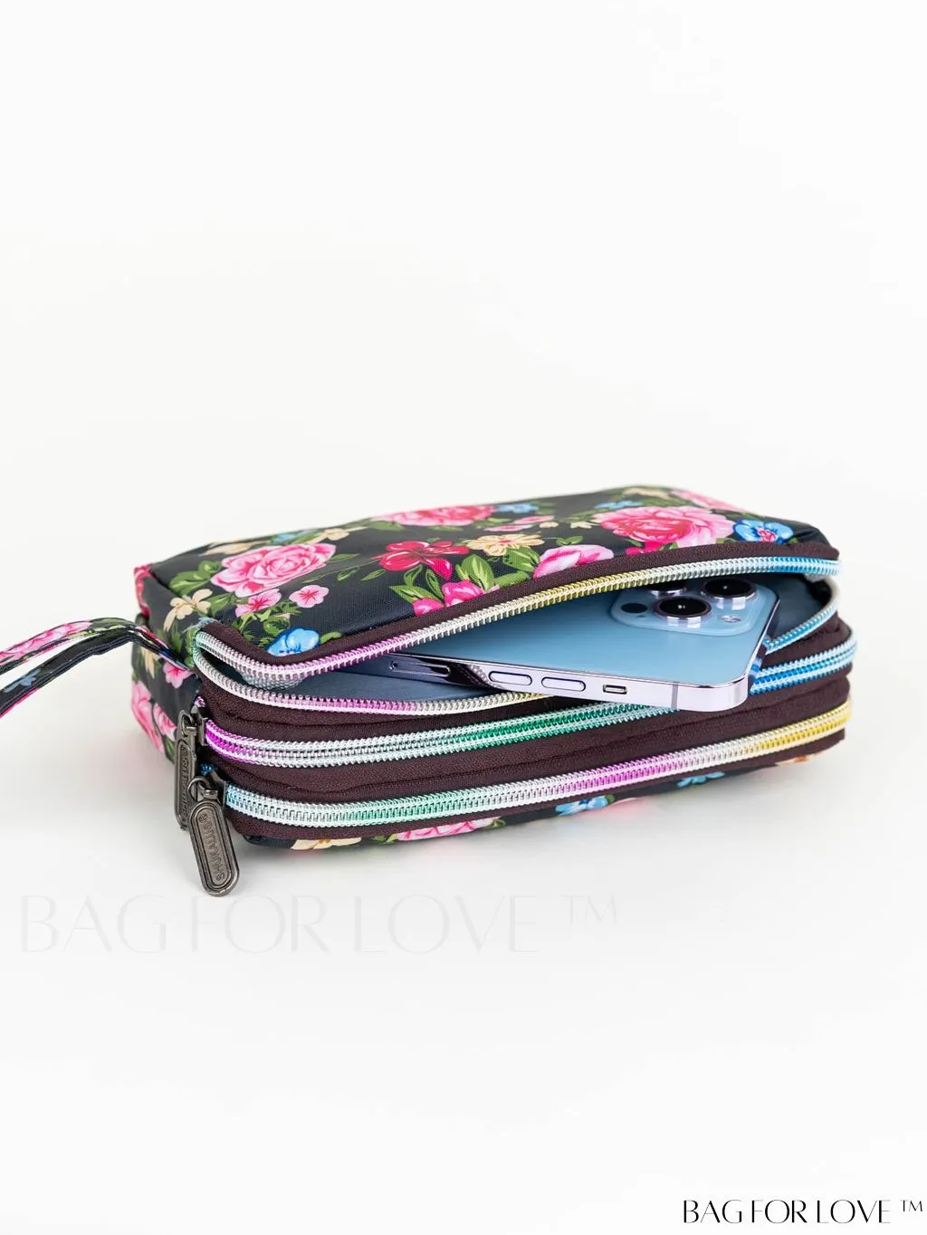 BagForLove - Stylish Floral Print Long Wallet: Waterproof, Zippered & Spacious Coin Purse