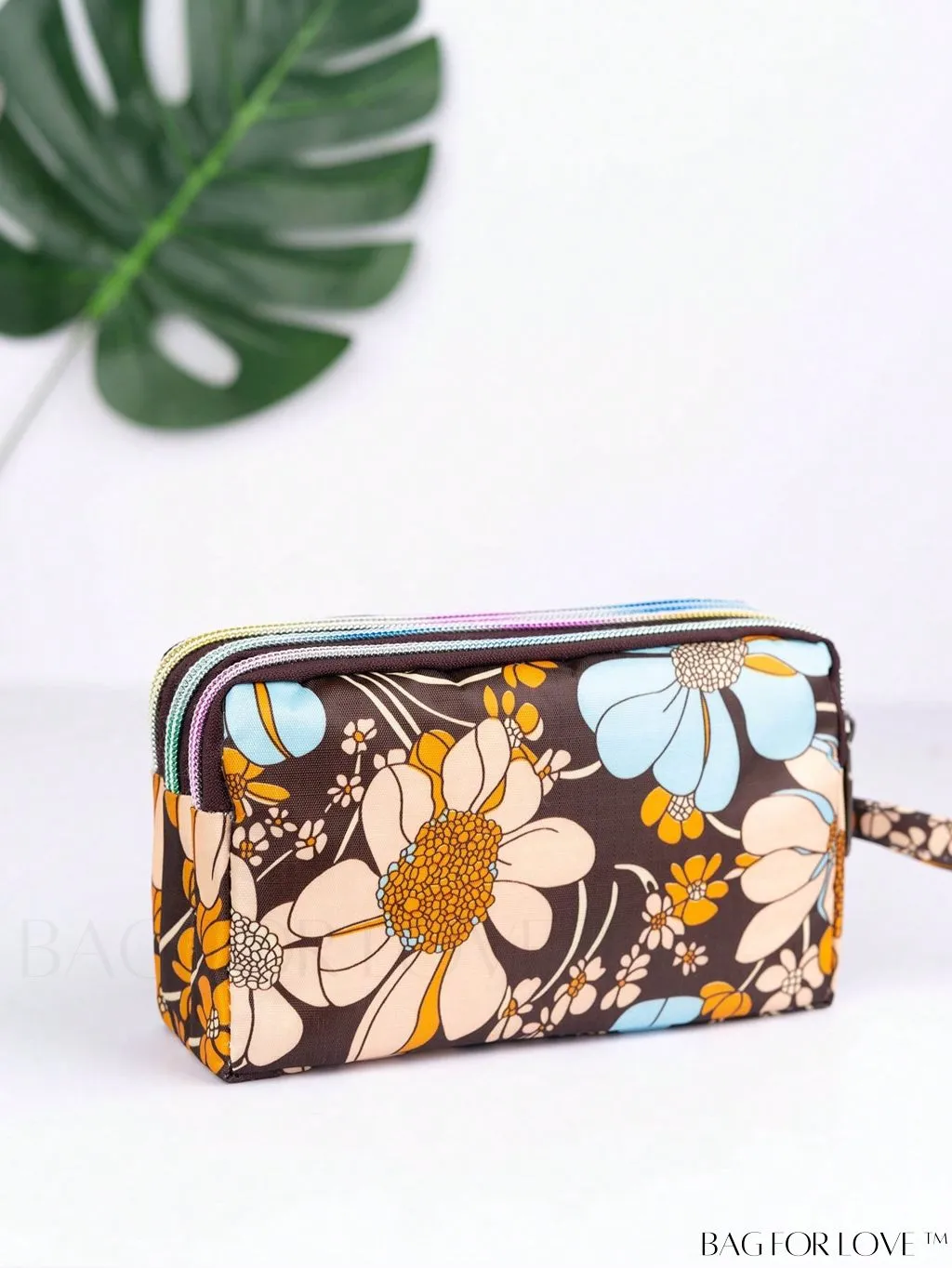 BagForLove - Stylish Floral Print Long Wallet: Waterproof, Zippered & Spacious Coin Purse