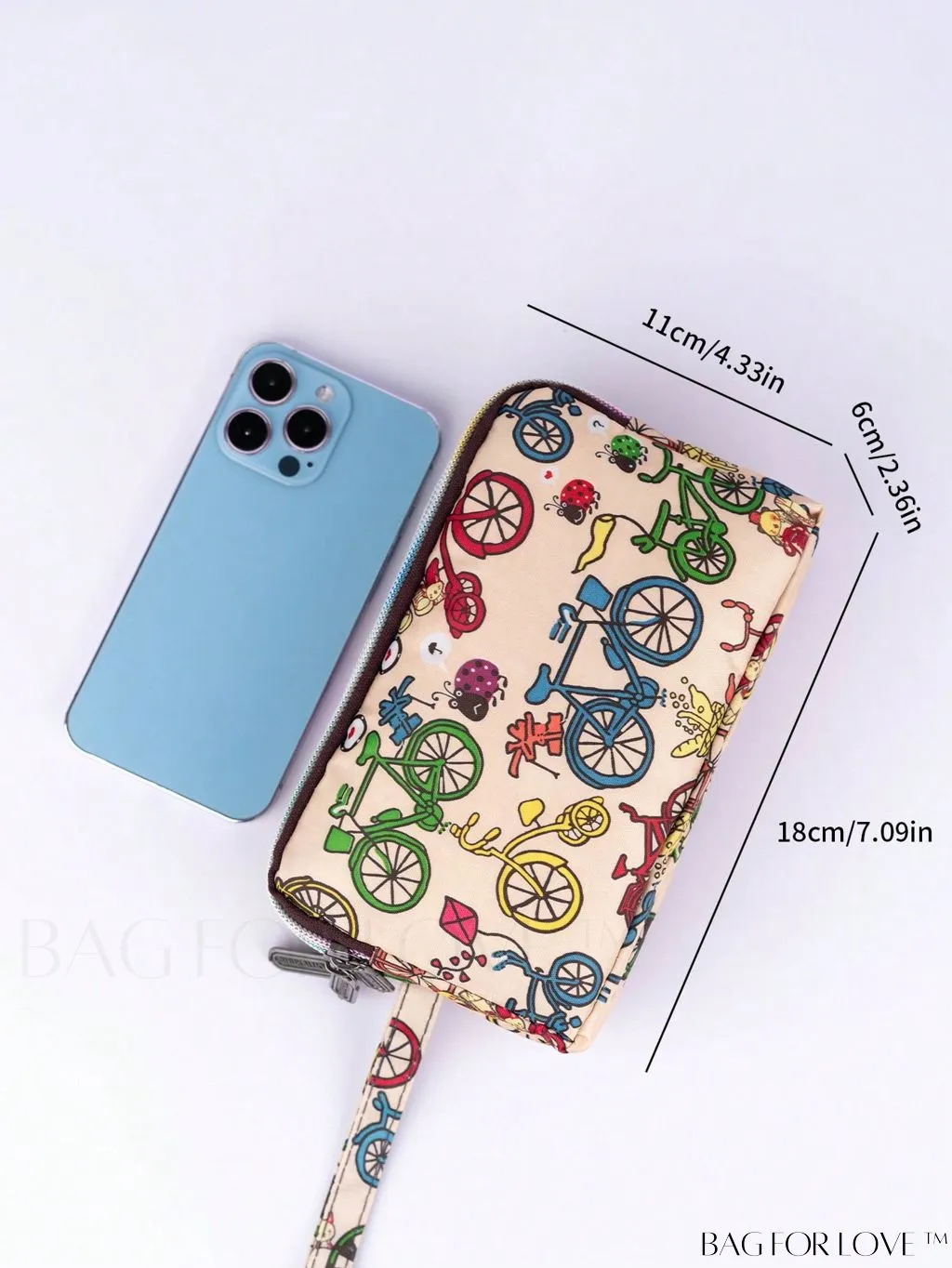 BagForLove - Stylish Floral Print Long Wallet: Waterproof, Zippered & Spacious Coin Purse