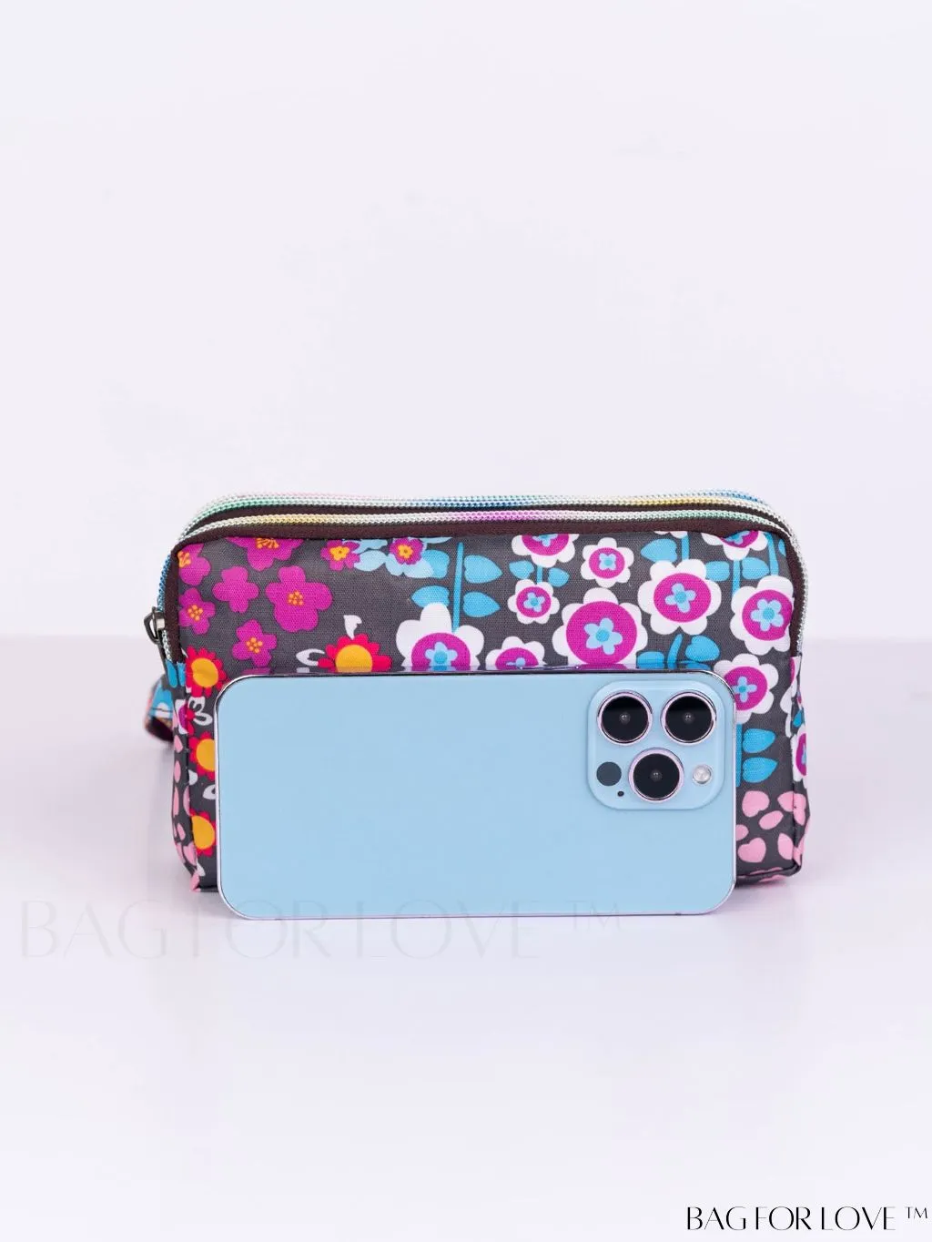 BagForLove - Stylish Floral Print Long Wallet: Waterproof, Zippered & Spacious Coin Purse