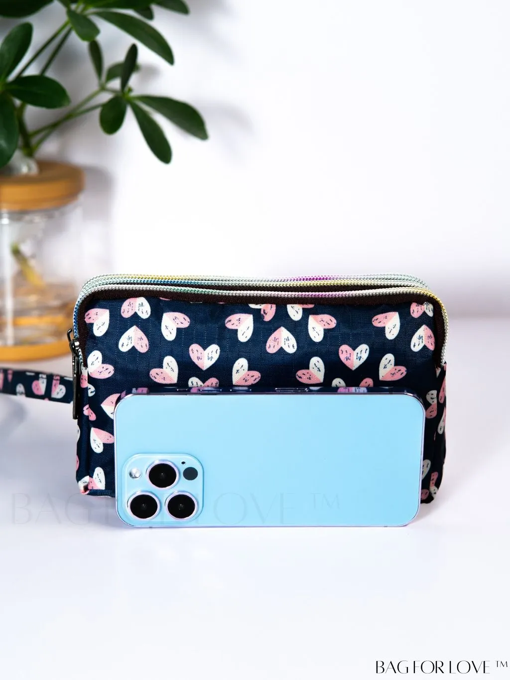BagForLove - Stylish Floral Print Long Wallet: Waterproof, Zippered & Spacious Coin Purse