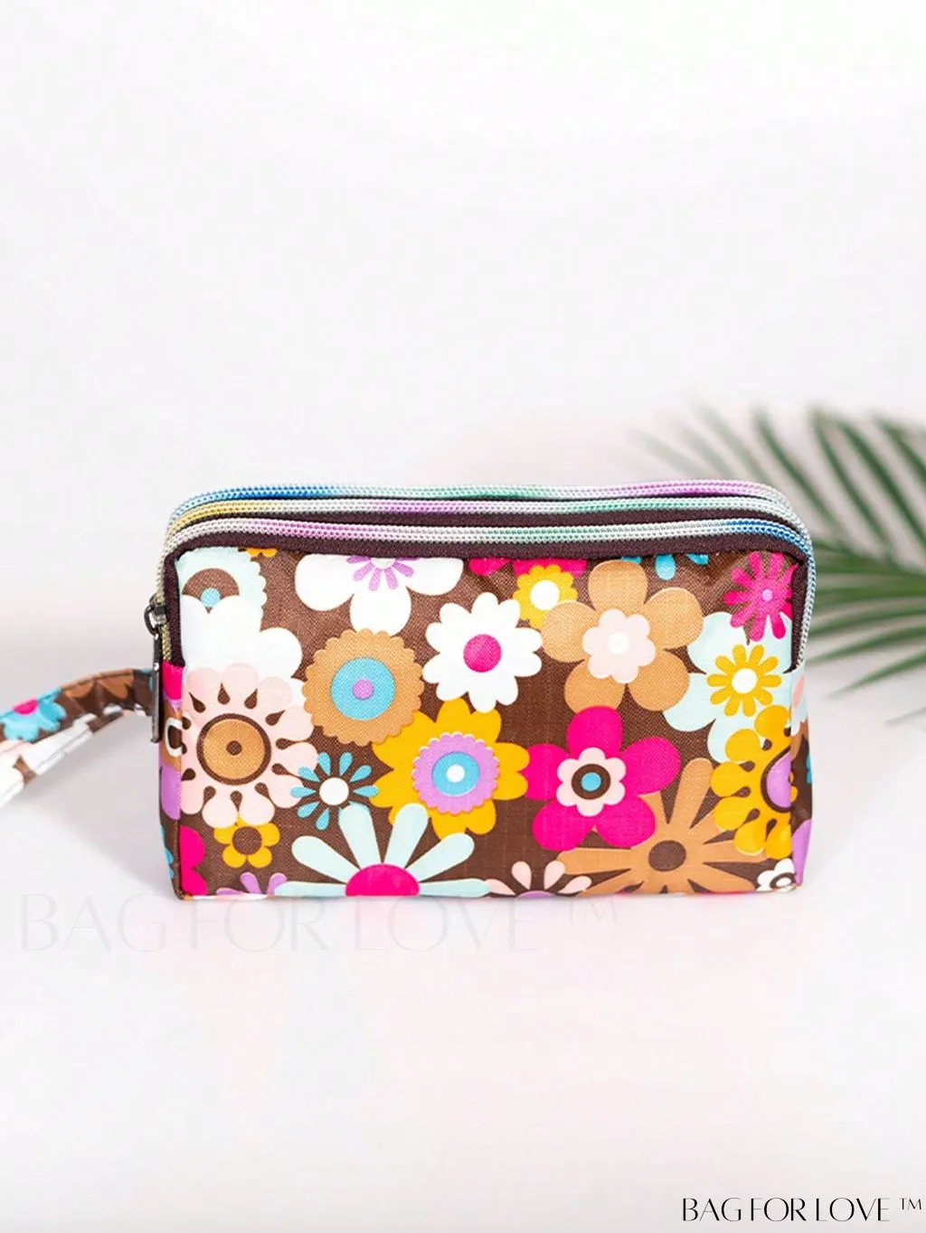 BagForLove - Stylish Floral Print Long Wallet: Waterproof, Zippered & Spacious Coin Purse