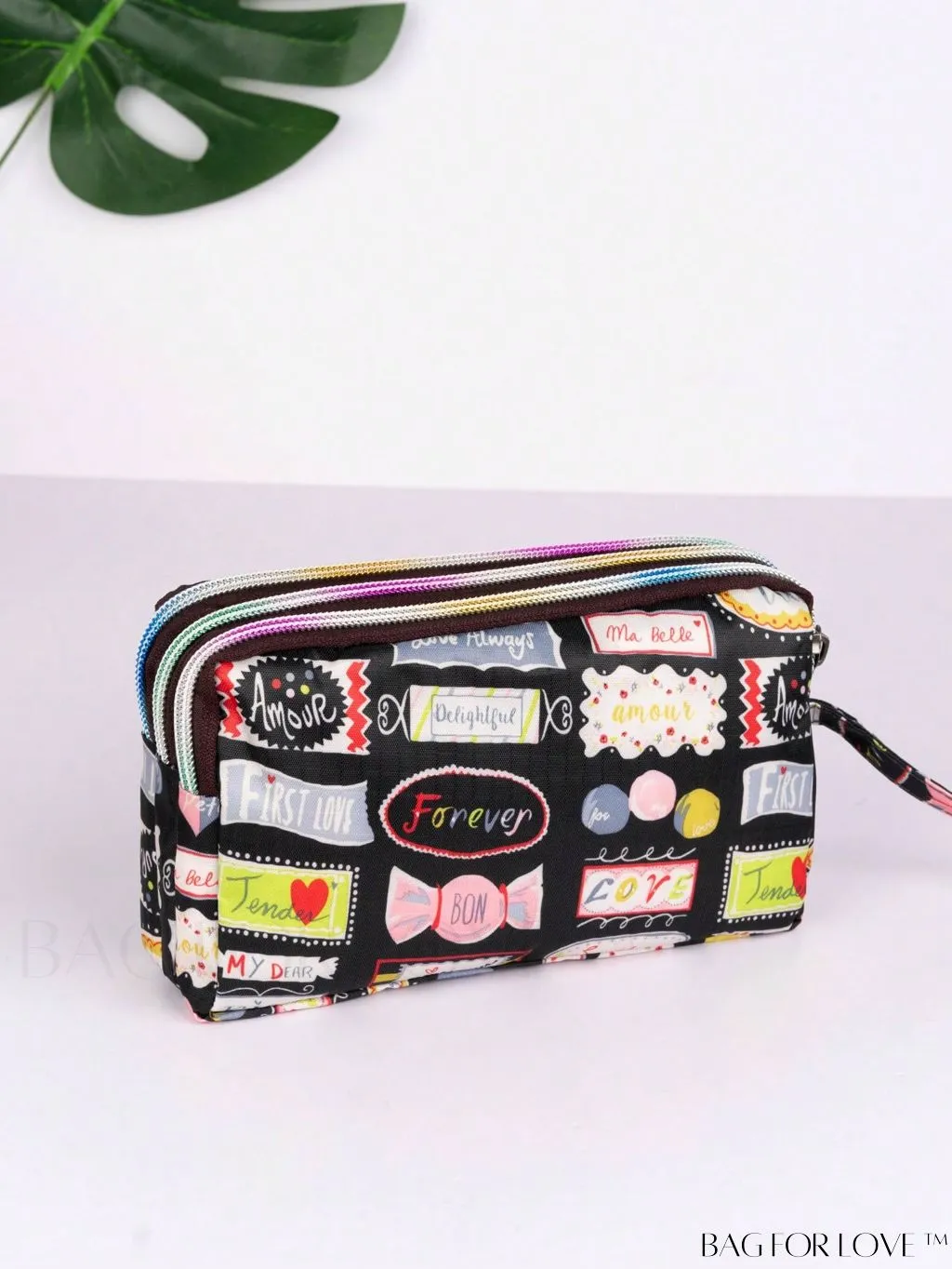 BagForLove - Stylish Floral Print Long Wallet: Waterproof, Zippered & Spacious Coin Purse