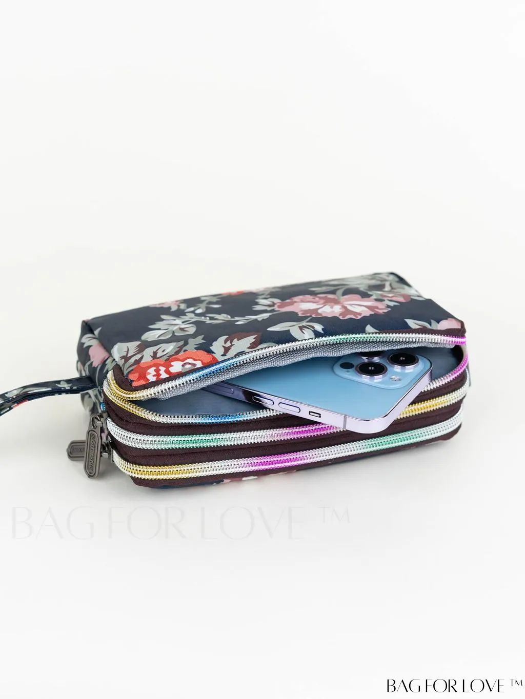BagForLove - Stylish Floral Print Long Wallet: Waterproof, Zippered & Spacious Coin Purse