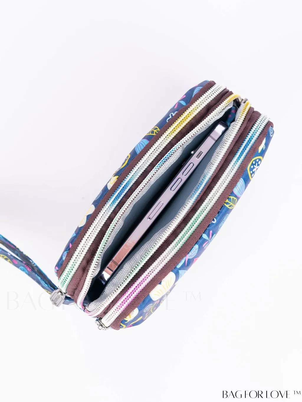 BagForLove - Stylish Floral Print Long Wallet: Waterproof, Zippered & Spacious Coin Purse