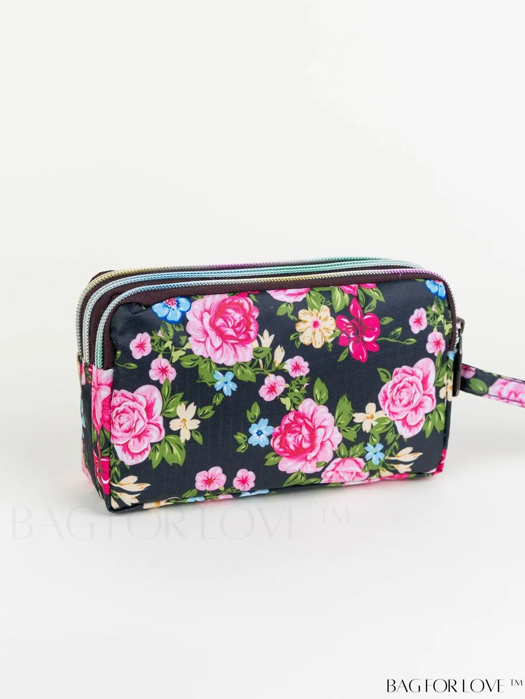 BagForLove - Stylish Floral Print Long Wallet: Waterproof, Zippered & Spacious Coin Purse