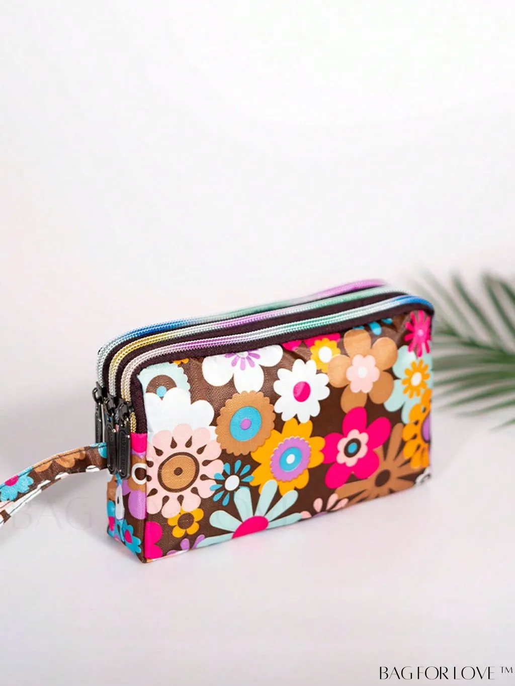 BagForLove - Stylish Floral Print Long Wallet: Waterproof, Zippered & Spacious Coin Purse