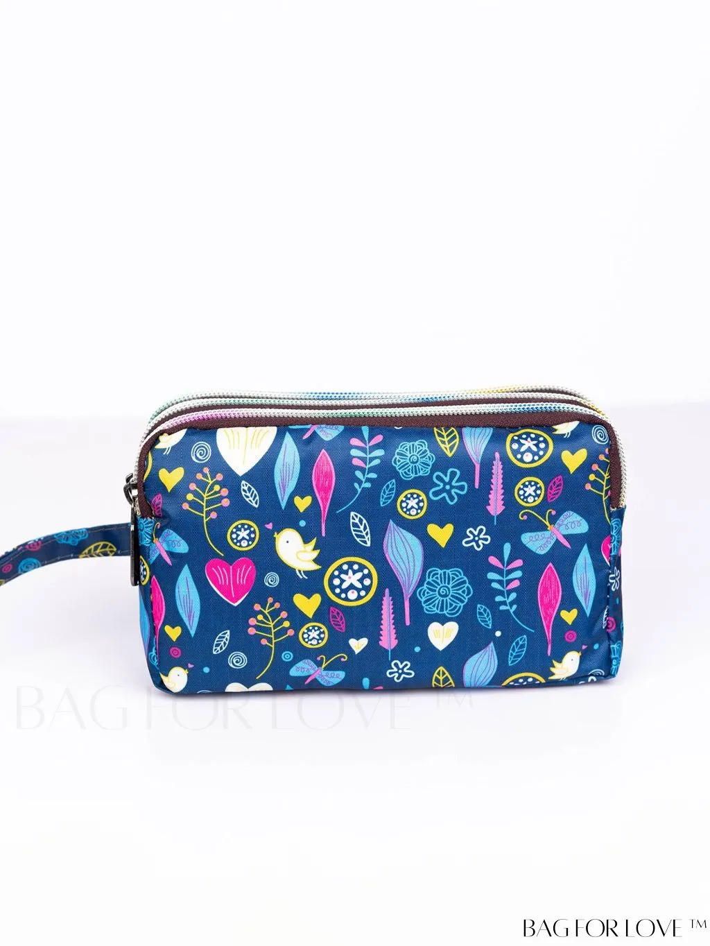 BagForLove - Stylish Floral Print Long Wallet: Waterproof, Zippered & Spacious Coin Purse