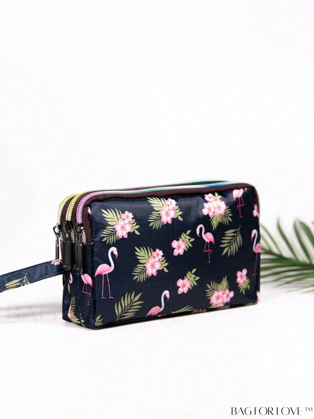 BagForLove - Stylish Floral Print Long Wallet: Waterproof, Zippered & Spacious Coin Purse