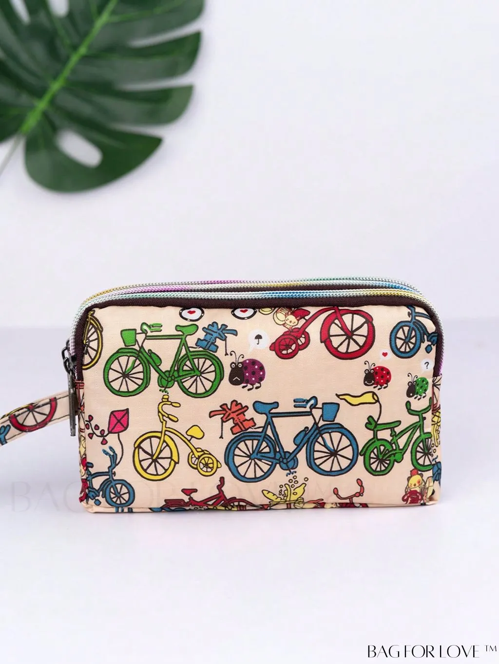 BagForLove - Stylish Floral Print Long Wallet: Waterproof, Zippered & Spacious Coin Purse
