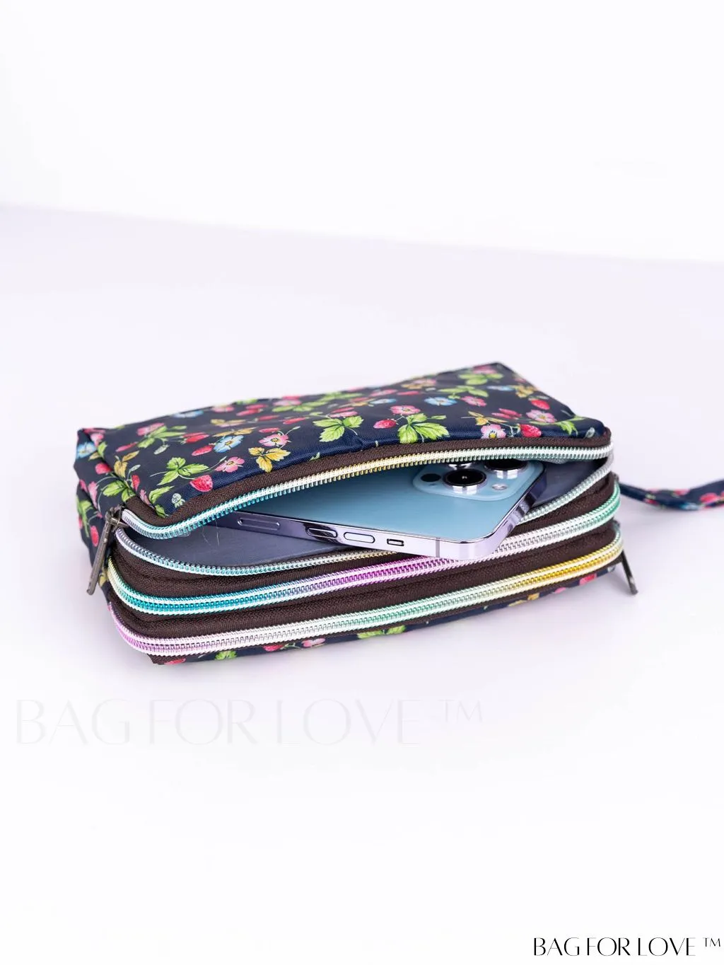 BagForLove - Stylish Floral Print Long Wallet: Waterproof, Zippered & Spacious Coin Purse