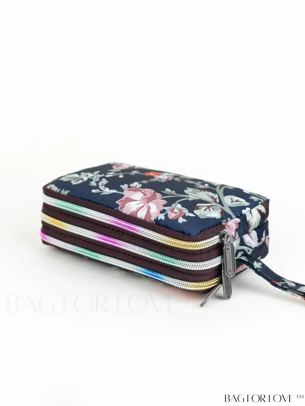 BagForLove - Stylish Floral Print Long Wallet: Waterproof, Zippered & Spacious Coin Purse