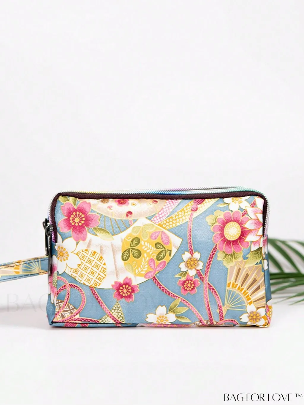 BagForLove - Stylish Floral Print Long Wallet: Waterproof, Zippered & Spacious Coin Purse