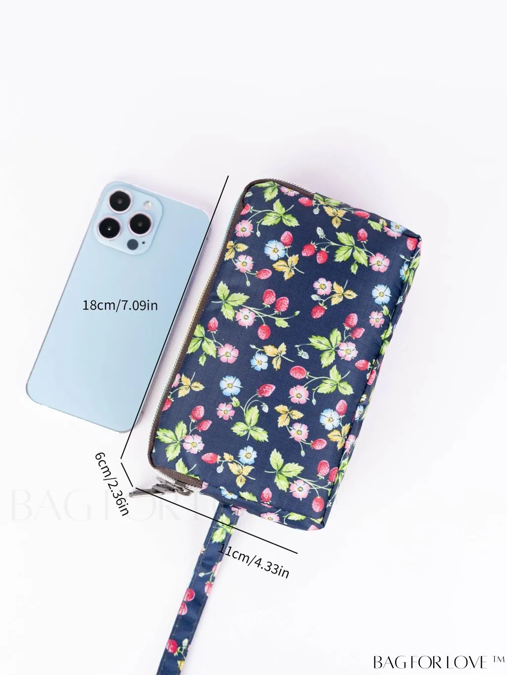 BagForLove - Stylish Floral Print Long Wallet: Waterproof, Zippered & Spacious Coin Purse