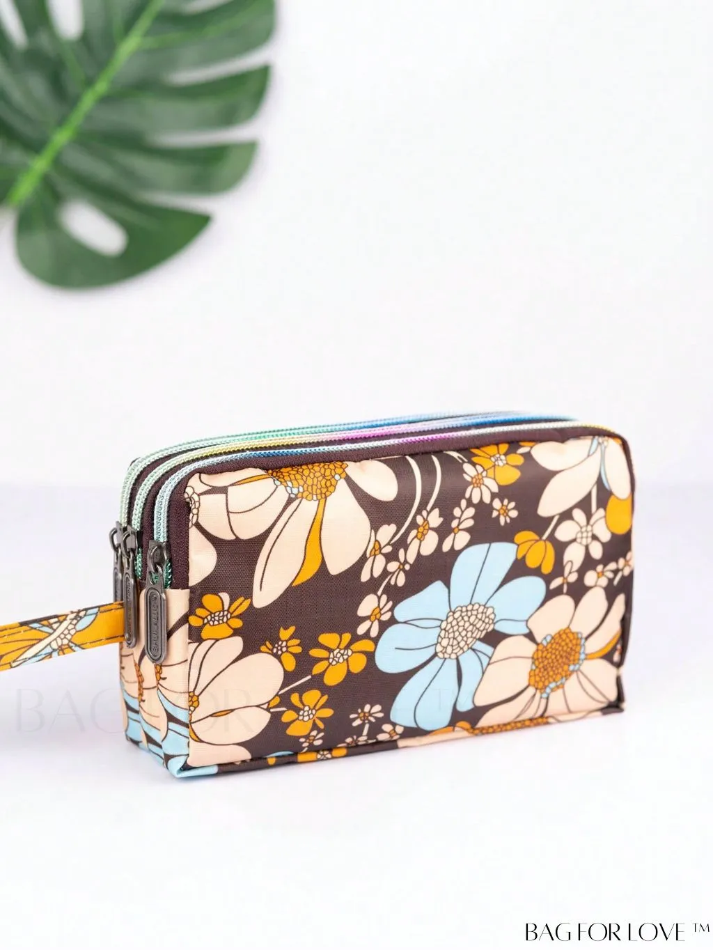 BagForLove - Stylish Floral Print Long Wallet: Waterproof, Zippered & Spacious Coin Purse