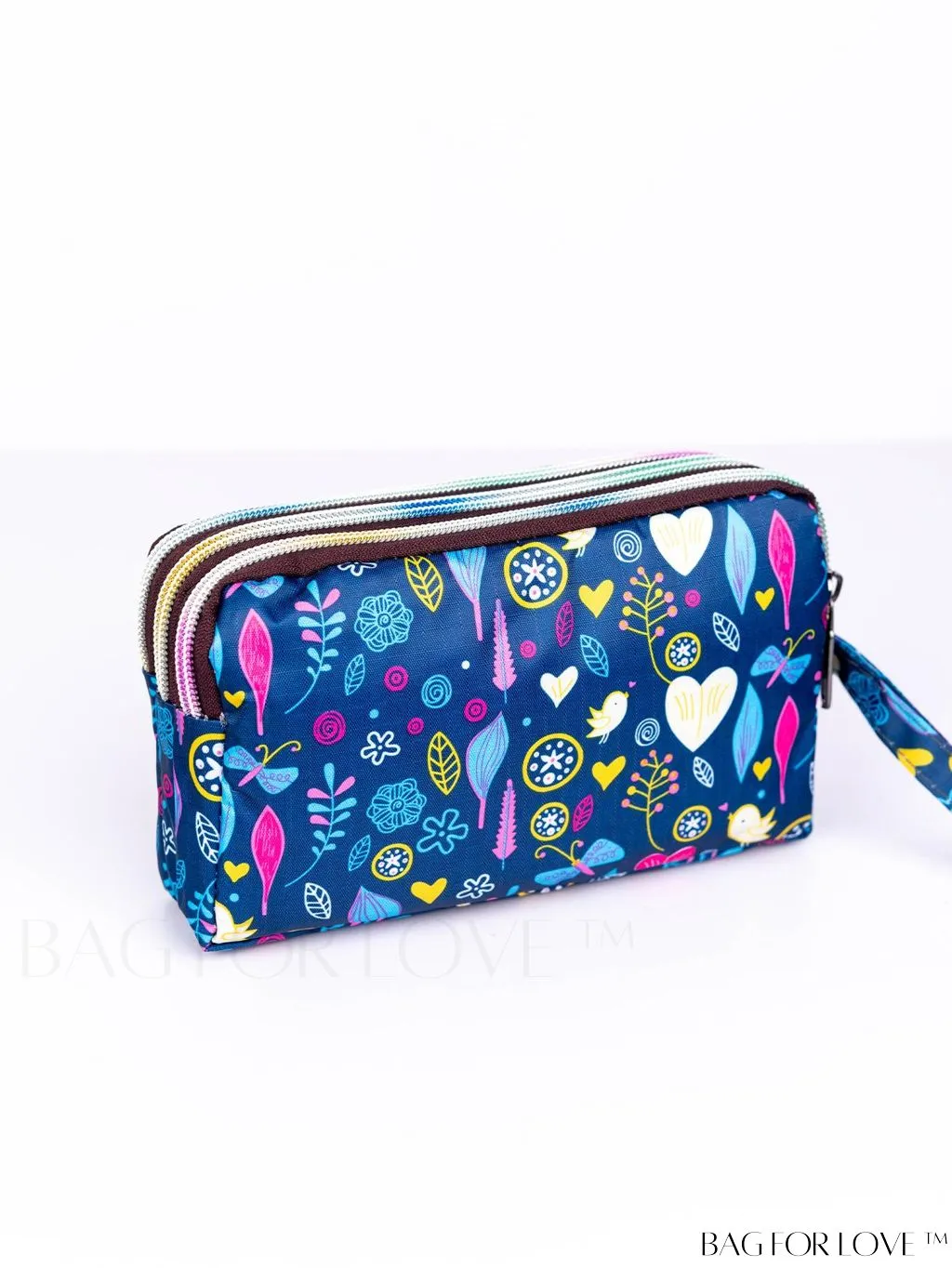 BagForLove - Stylish Floral Print Long Wallet: Waterproof, Zippered & Spacious Coin Purse