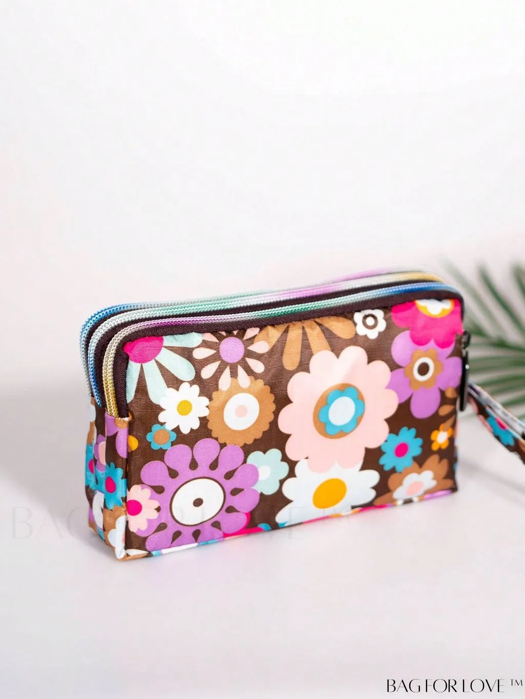 BagForLove - Stylish Floral Print Long Wallet: Waterproof, Zippered & Spacious Coin Purse
