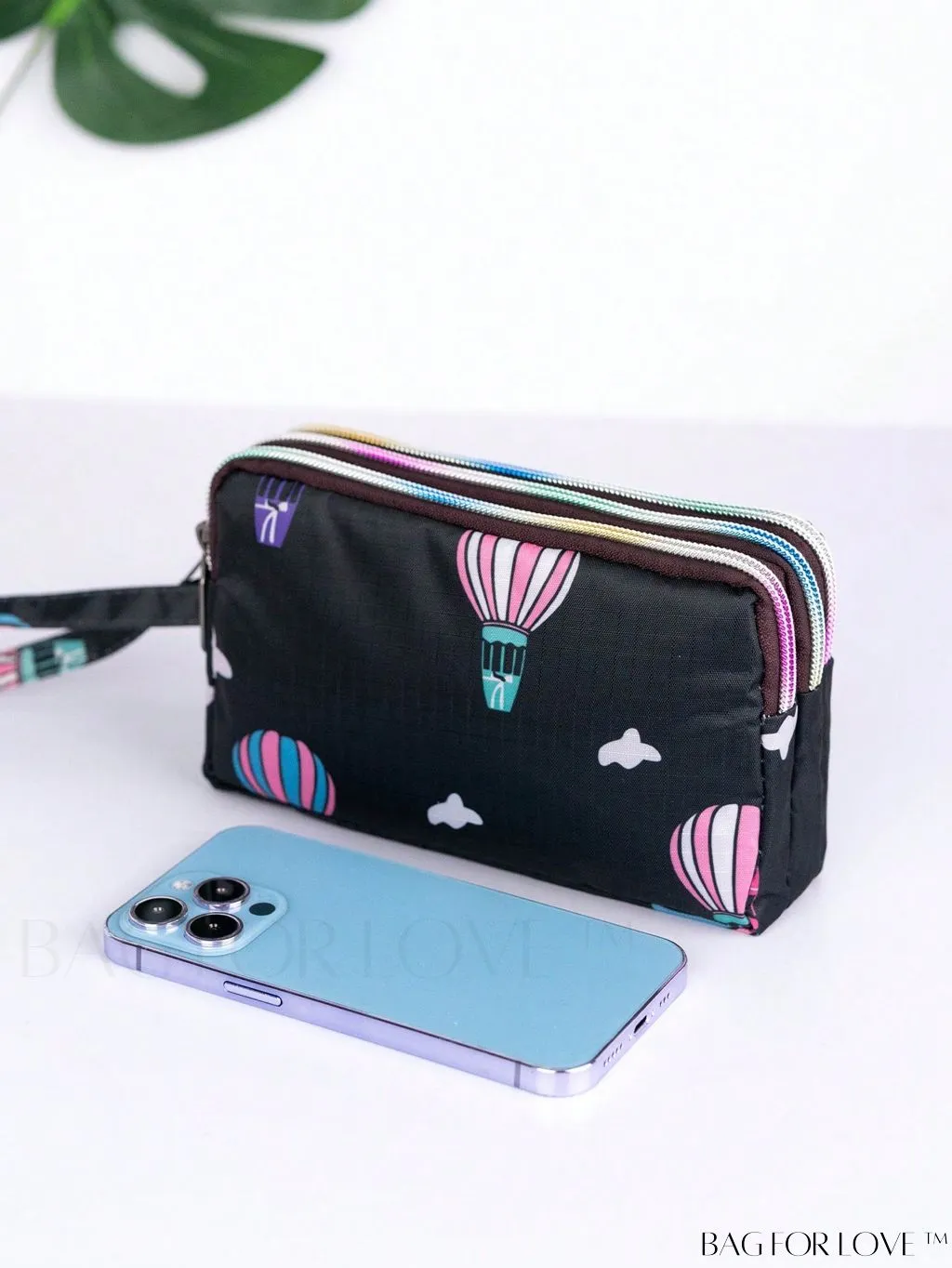 BagForLove - Stylish Floral Print Long Wallet: Waterproof, Zippered & Spacious Coin Purse