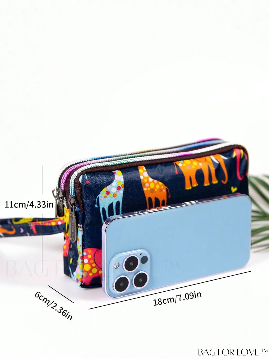 BagForLove - Stylish Floral Print Long Wallet: Waterproof, Zippered & Spacious Coin Purse