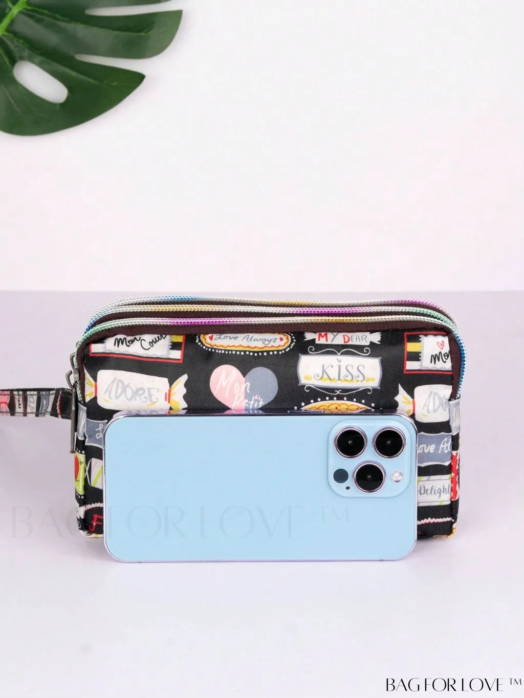 BagForLove - Stylish Floral Print Long Wallet: Waterproof, Zippered & Spacious Coin Purse