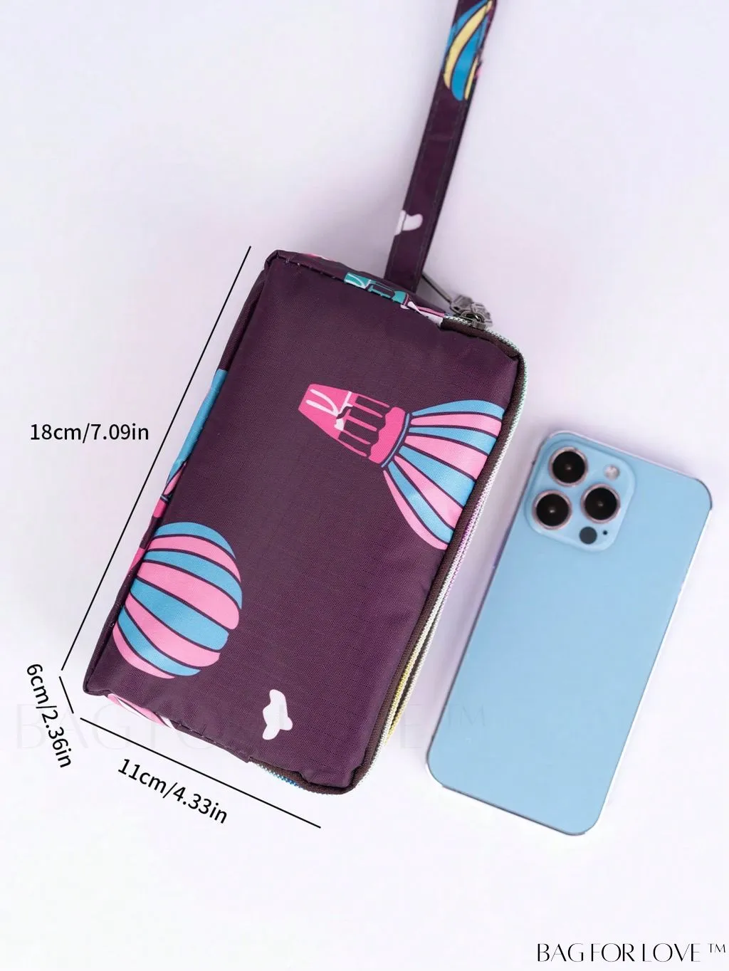 BagForLove - Stylish Floral Print Long Wallet: Waterproof, Zippered & Spacious Coin Purse