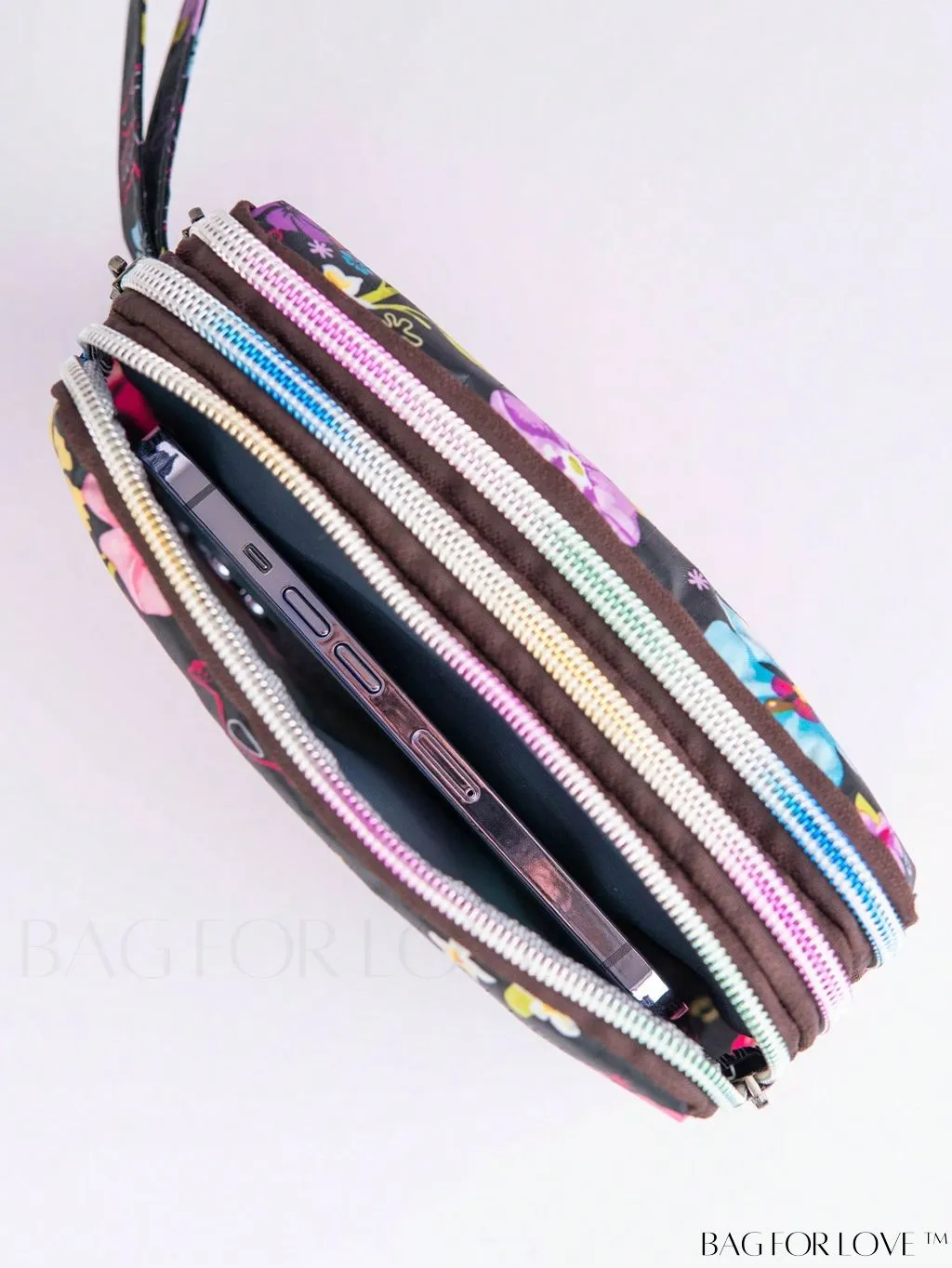 BagForLove - Stylish Floral Print Long Wallet: Waterproof, Zippered & Spacious Coin Purse
